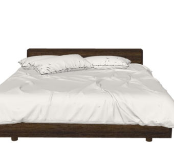 现代布艺双人沙发su模型