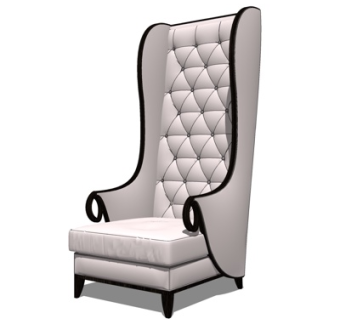 欧式单人沙发su模型