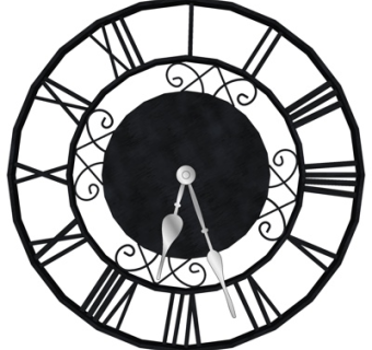 工业风金属挂钟su模型