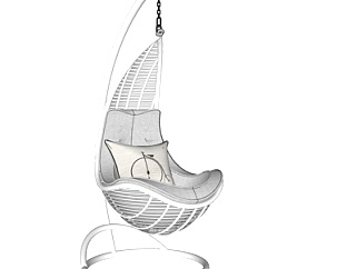 现代吊椅su模型