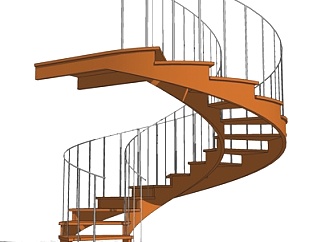 现代螺旋<em>楼梯su模型</em>
