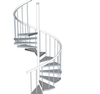 现代螺旋楼梯su模型