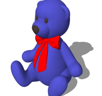 现代布艺玩具su模型