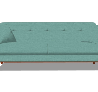 北欧布艺双人沙发su模型