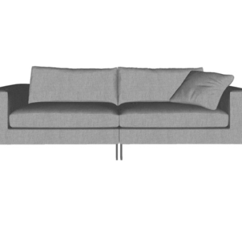 现代布艺双人沙发su模型