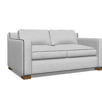 现代布艺双人沙发su模型