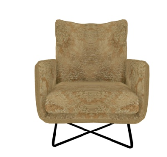 现代布艺单人沙发su模型