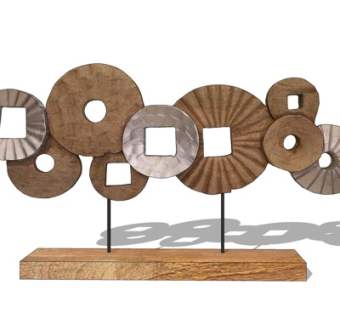 中式铜钱装饰摆件su模型