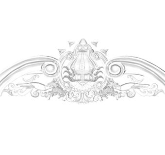 欧式雕花构件su模型