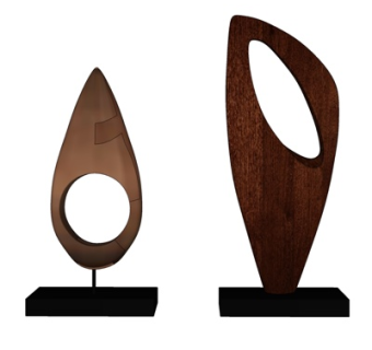 现代木雕摆件su模型