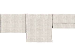 现代竹编窗帘su模型