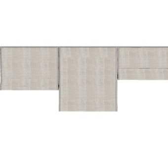 现代竹编窗帘su模型