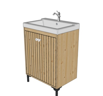 现代台盆su模型