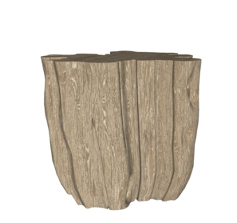 现代木桩凳子su模型