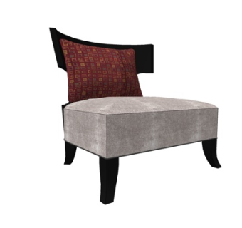 现代布艺休闲椅su模型