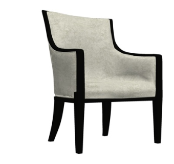 简欧布艺单椅su模型