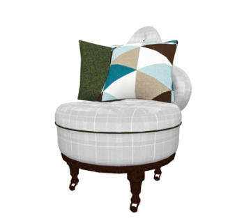 现代布艺休闲椅su模型