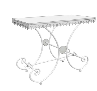 欧式铁艺端景台su模型