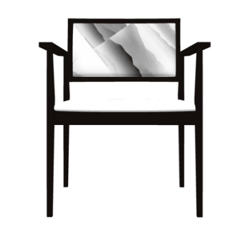 新中式布艺单椅su模型