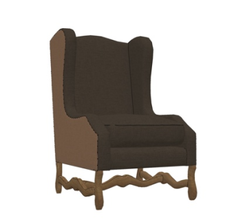 现代布艺单人沙发su模型