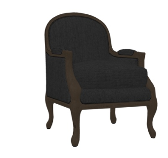 现代布艺单人沙发su模型