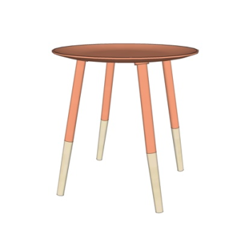 北欧实木圆几su模型