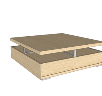 现代实木茶几su模型