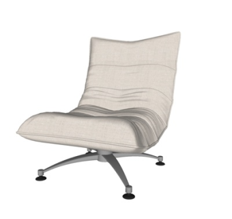 现代布艺休闲椅su模型