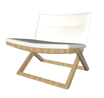 现代布艺休闲椅su模型