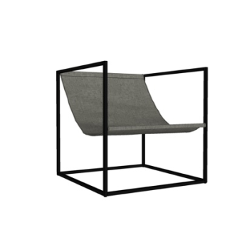 现代布艺单椅su模型