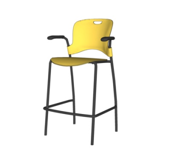 现代铁艺吧台椅su模型