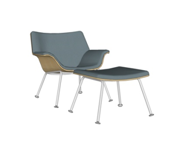 现代布艺休闲椅su模型