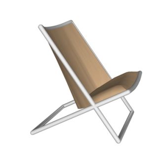 现代布艺休闲椅su模型