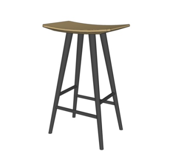 现代实木吧台椅su模型