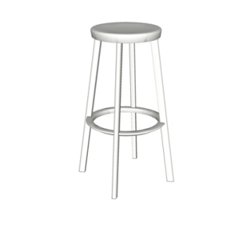 现代实木吧台椅su模型