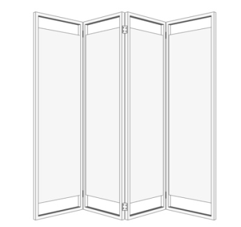 现代屏风隔断su模型