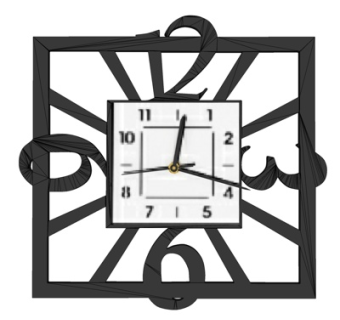 现代金属挂钟su模型