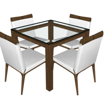 现代休闲桌椅su模型