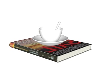 现代书本<em>咖啡杯</em>su模型