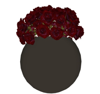 现代花瓶花卉su模型