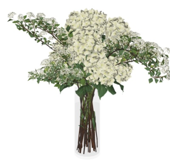 现代花瓶花卉su模型