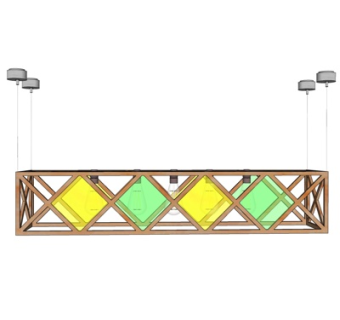 现代条形吊灯su模型