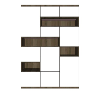 现代实木储物柜su模型