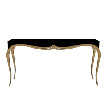 简欧实木端景台su模型