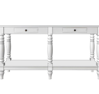 美式实木边柜su模型