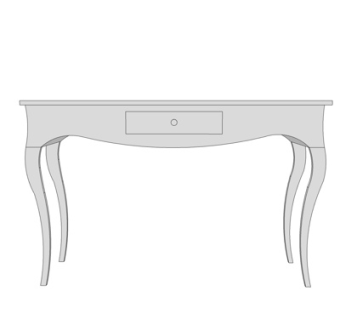 简欧实木书桌su模型