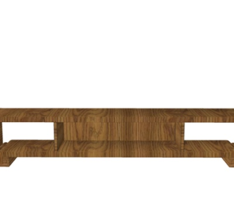 现代实木电视柜su模型