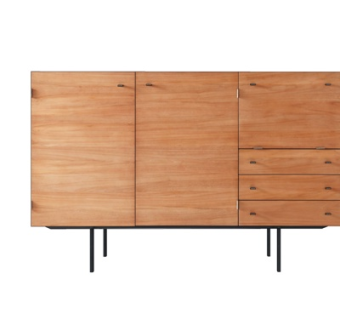 现代实木边柜su模型