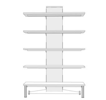现代实木展示架货架su模型
