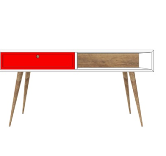 现代原木书桌su模型